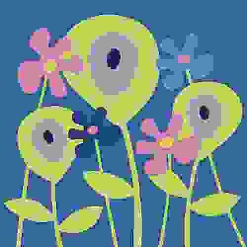 Dancing Abstract Flowers