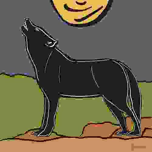Howling Coyote in the Desert