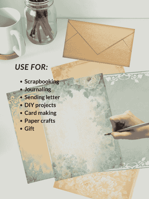 Vintage Floral Stationery Collection – 60-Page Printable PDF (8.5x11")