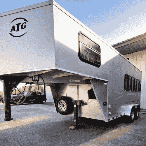 3 Miniature Horse Slant Load Gooseneck Trailer (2015)