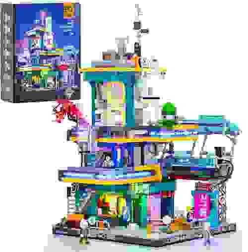 Cyberpunk Villa with LED Building Blocks