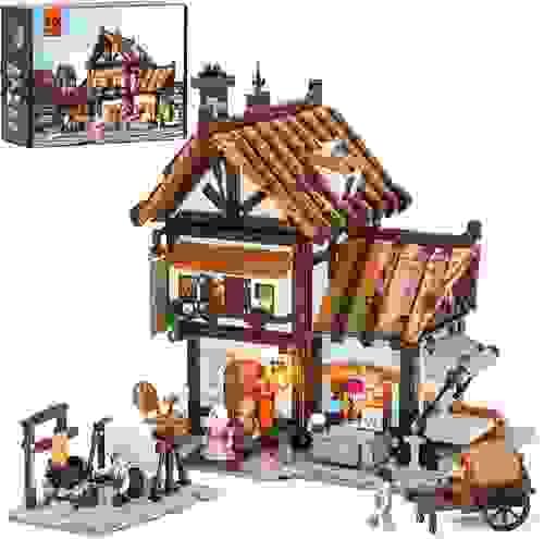 Luminous Medieval Dressmaking Workshop Building Set