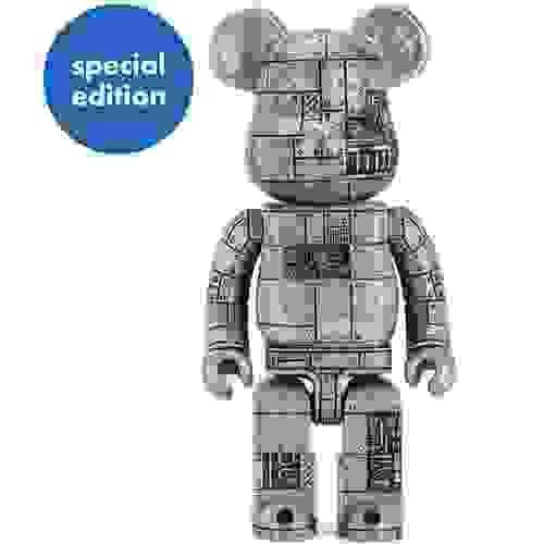 Bearbrick Royal Selangor Steampunk Iron Bright Silver 400%