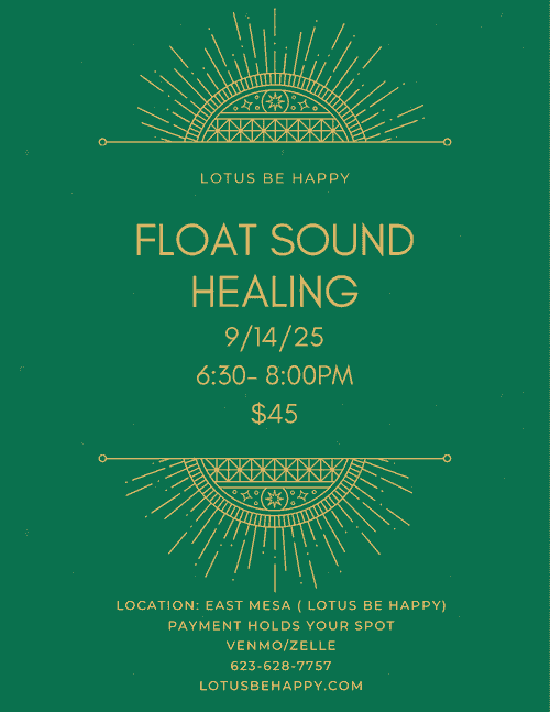 Float Sound Healing  9/14/25  6:30-8pm  $45