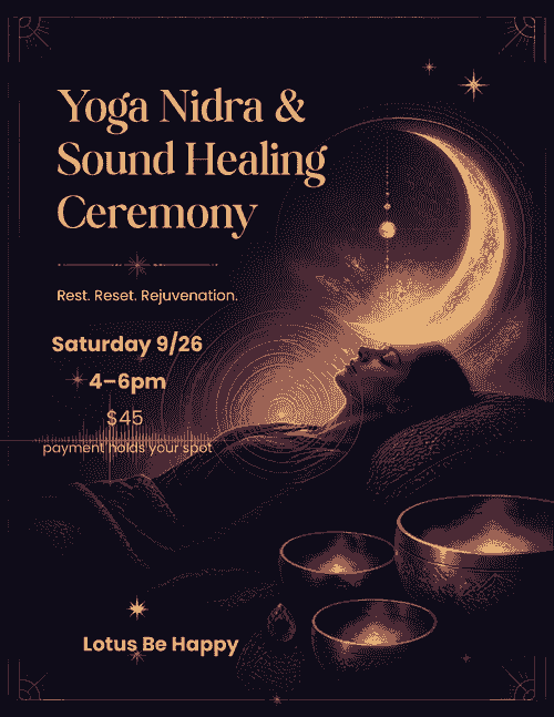 Yoga Nidra & Sound Ceremony 9/26 4-6pm $45