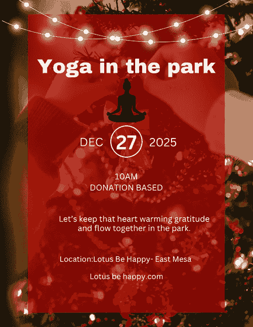 12/27. 10am Donation Based Yoga in the park