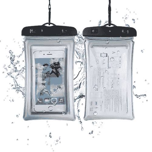 Waterproof Phone Pouch Bag for Cellphone, Dry Smartphone Beach Swimming Waterproof Phone Case-BLACK