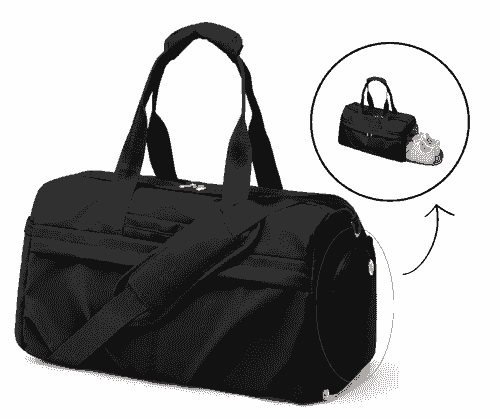 Sports Gym Bag Portable Women Travelling Duffel Travel Bag with Waterproof Shoe Compartment