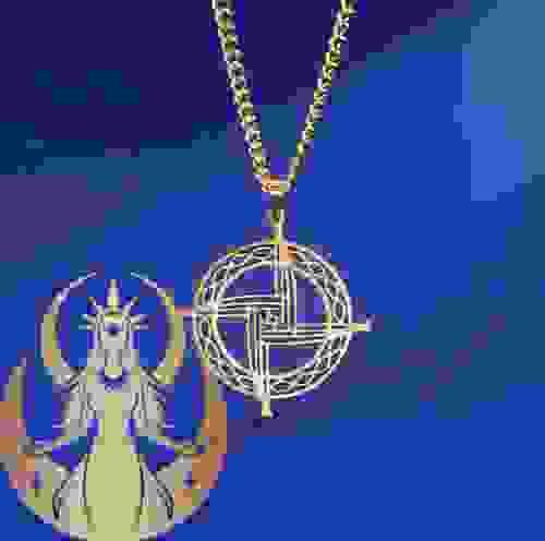 PENDENTIF celtique la croix de la Déesse BRIGIT