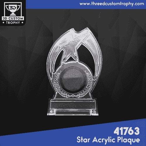 41763 Star Acrylic Plaque