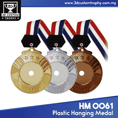 HM0061 Plastic Hanging Medal (GOLD, SILVER, BRONZE)