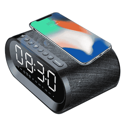 Clock Bluetooth Speaker With Wireless Charger NSP-0225
