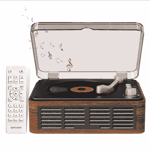 CD Player with Speakers Bluetooth Nostalgic Retro Portable CD Player