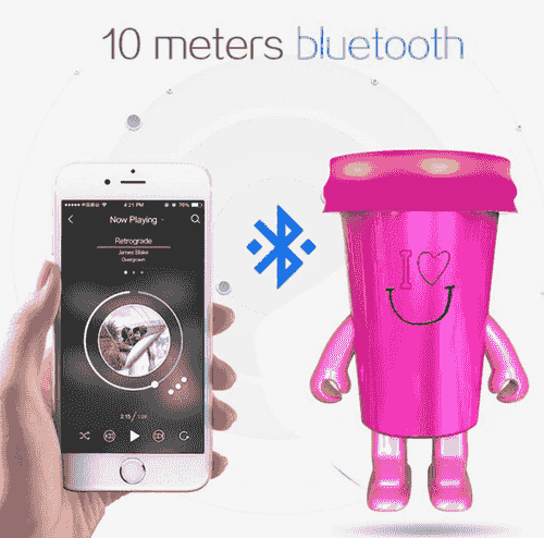 Dancing Blue Cup LED Speaker