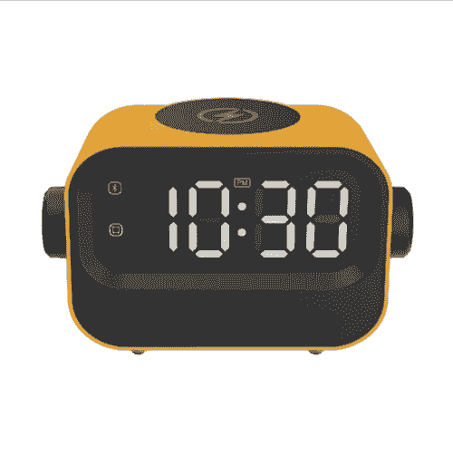 Clock Bluetooth Colorful lights Speaker with Wireless Charger