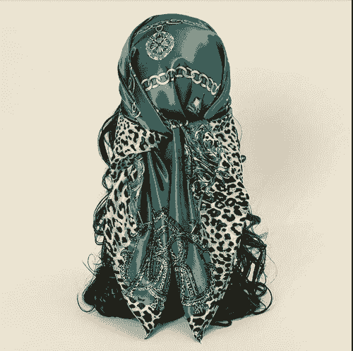 (KM-19) Leopard Print Satin Scarf