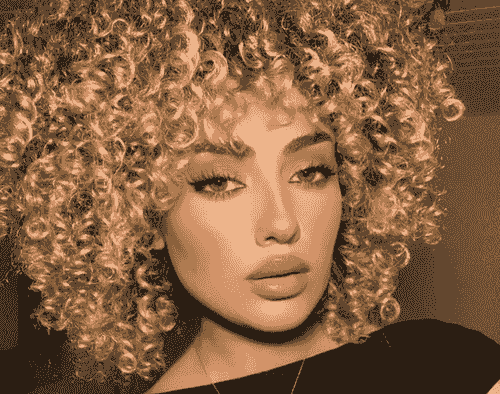 (KM-27) Blonde Curly Wigs/Short Afro Kinky Curly Wigs with Bangs Synthetic Heat Resistant