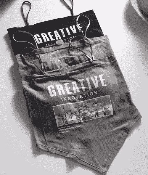 Girls' Casual Crop Tank Top – Comfy 'CREATIVE' Print Camisole | Sporty & Stylish