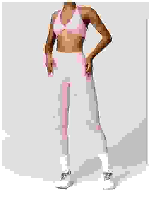 Beauty Back Sexy Women Solid Yoga Bras Top Activewear Front Twist Deign Gym Fitness Two Pieces Set