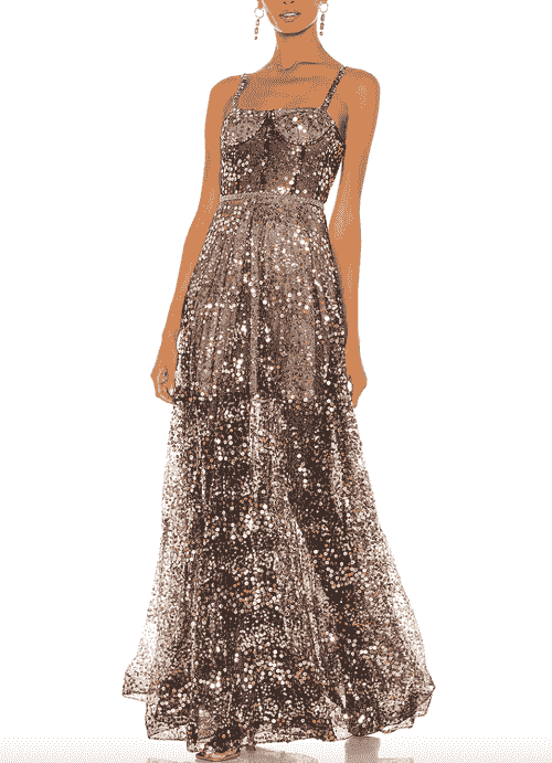 New Arrivals Women Sequin Sparkly Sleeveless Elegant Formal Dress