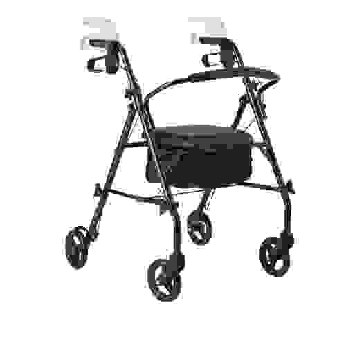 Adjust height rollator walker with seat & 8" wheels for indoor & outdoor
