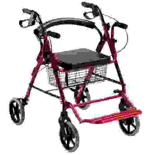 Foldable Extra Wide Bariatric Steel Rollator Mobility Aid