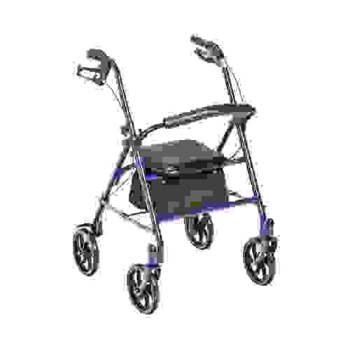 Steel Rollator Walker for Seniors-Lightweight Foldable with Seat & Storage