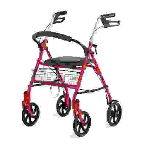 Fold Rollator Walker with Storage Basket-Lightweight Steel for Seniors