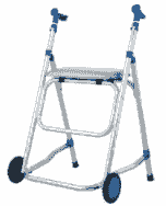 Compact 2-Wheel Rollator Walker with Seat, Foldable Height Adjustable Mobility Aid for The Elderly