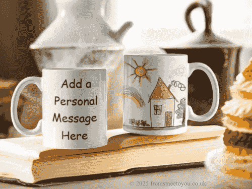 Personalised Mugs with artwork, photo and/or wording. 11oz.