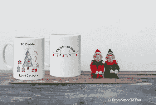 Personalised White Christmas Mug