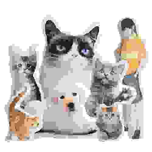 UNiUS Custom Personalized Pet Anime 3D Throw Pillow Covers Double-Sided Printed 18" for Couch Room