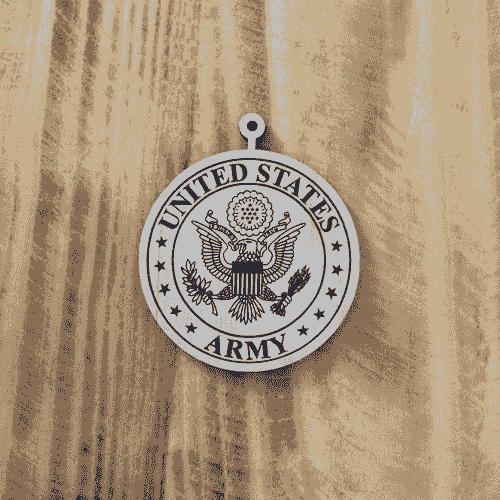Engraved wood Military Ornament/Keepsake- Army