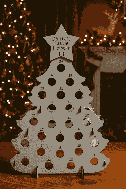 Tipsy Tree Advent Calendar -Adult Christmas Countdown (Holds Nippers)