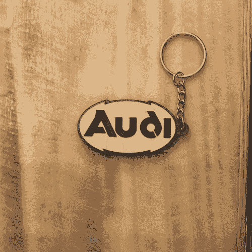 Car logo -Custom wood Keychains - Audi