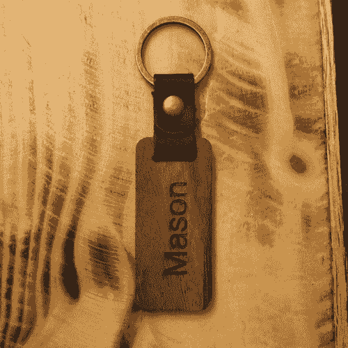 Wood Bar Key Chain -Customizable 