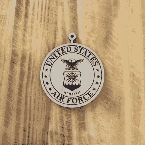 Engraved wood Military Ornament/Keepsake- Air Force