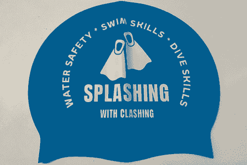 Splashing with Clashing Swim Cap