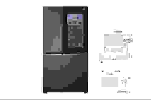 653公升 InstaView™ 敲敲看門中門對開冰箱|夜墨黑 GL-QL62MB