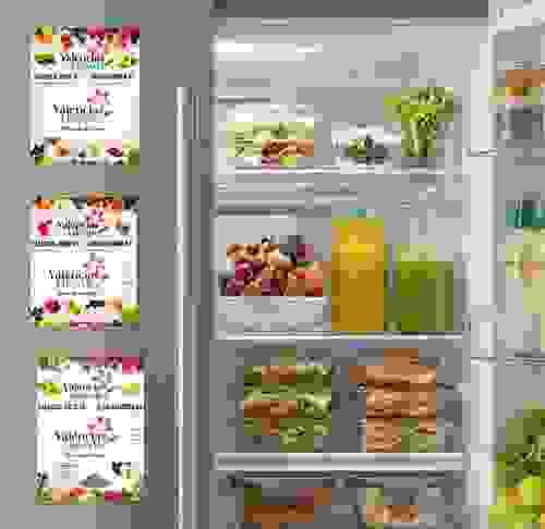 Combo de 3 imanes de "Recetas de Jugos Valencia 1-3"