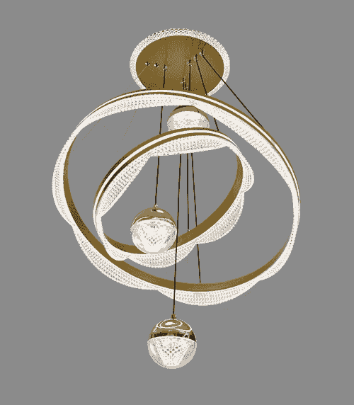   HC-1031 2 ring LED modern chandelier lamp  3CCT