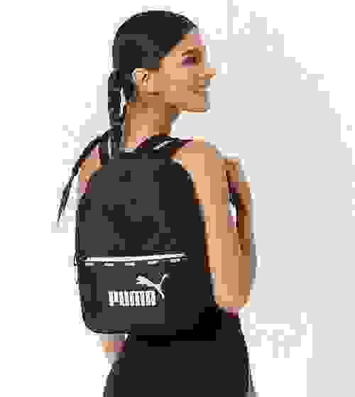 PUMA 防潑水小雙肩後背包/黑