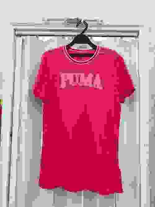 PUMA 棉質圓領短袖上衣/桃/粉/黑/藍