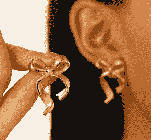 18K Gold French Princess Runaway Earrings