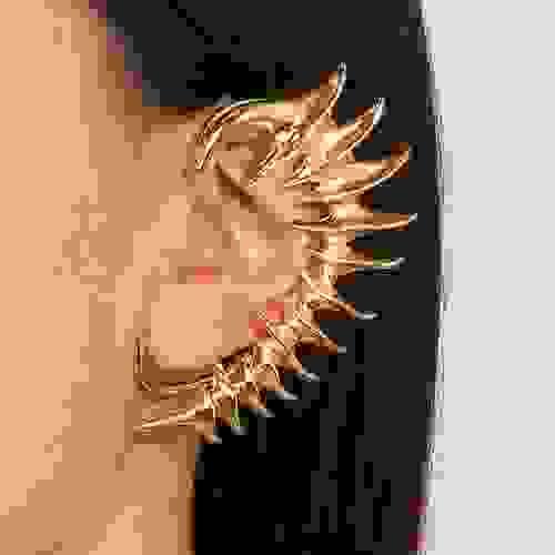 Spinal Thorn Cyberpunk Ear Cuff (Gold / Sliver)