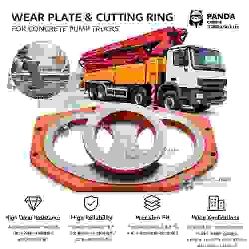 Heavy-Duty Concrete Pump Tungsten Carbide Wear Plate & Cutting Ring | Spectacle Plate | Wear Parts