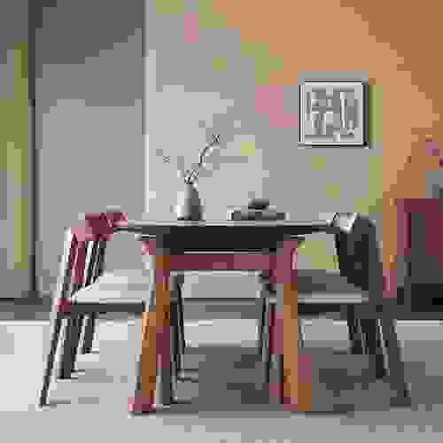 全實木伸縮餐桌可變圓桌子客廳家用小戶型白蠟木圓形折疊餐桌