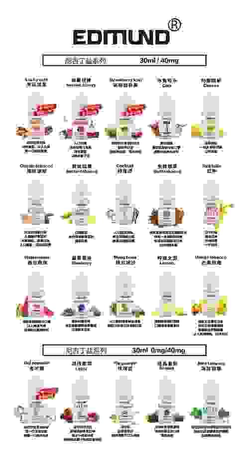 【EDMOUND 歐姆煙油】電子煙煙油 30ml/40mg-TW蒸汽樂園