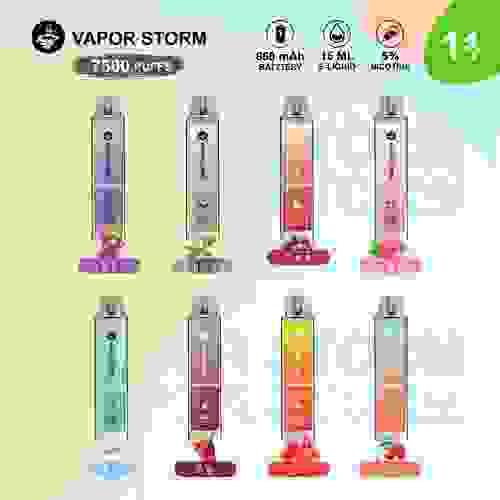 【VAPOR STORM系列】 風暴辣妹款！7500 口巨量續航  可充電發 一次性/拋棄式電子煙新巔峯-TW蒸汽樂園