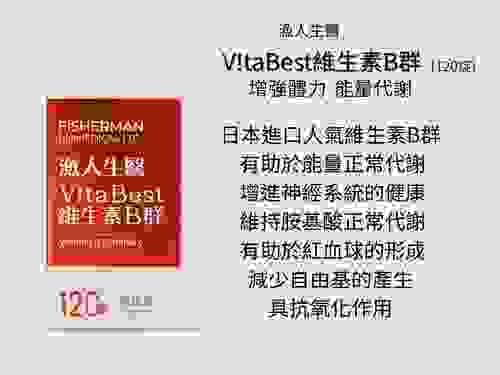 漁人生醫V!taBest維生素B群(120錠)